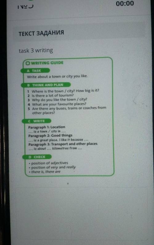 Task 3 writing O WRITING GUIDEA TASKWrite about a town or city you like.B THINK AND PLAN1 Where is t