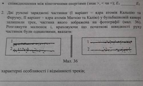 (продовження завдання) • напрям руху частинок(->чи <-);• співвідношення між модулями зарядів (