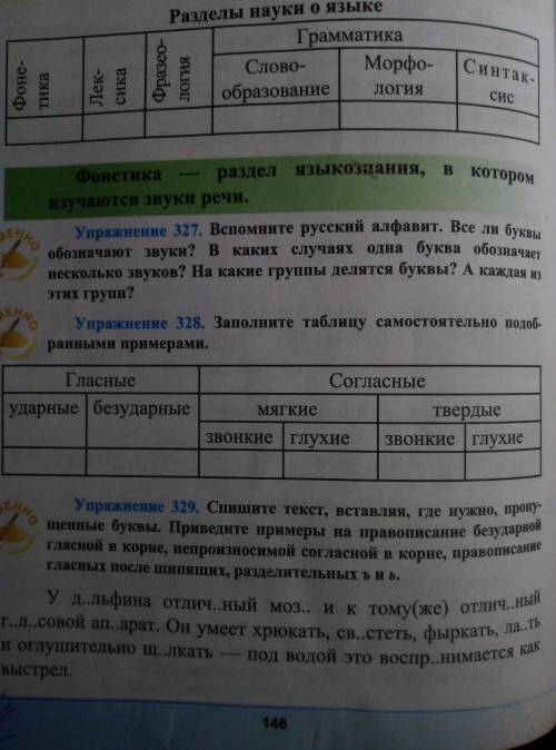 Упр 328. Заполните таблицу самостоятельно подобранными примерами.