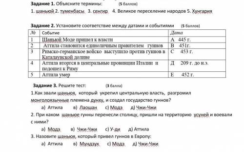 Задание 1. Объясните термины: 1. шаньюй 2. туменбасы. 3. сенгир( )4. Великое переселение народов 5. 