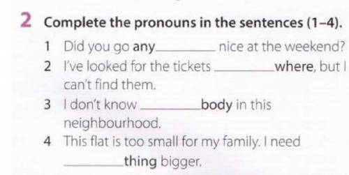 Complete the pronouns in the sentences.​