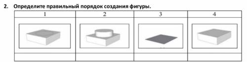 Определите правильный порядок создания фигуры.