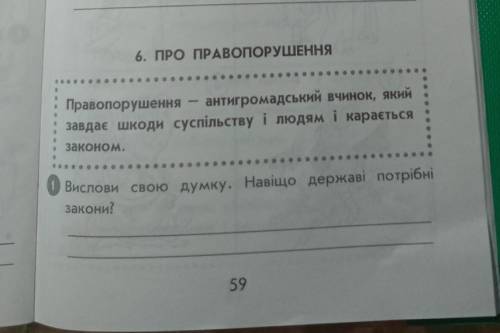 Вислови свою думку. Навіщо державі потрібнізакони?​