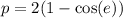 p = 2(1 - \cos( e ) )