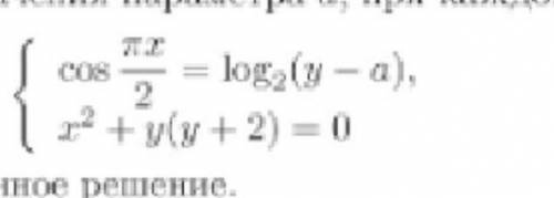 Найдите все значения параметра а, при каждом из которых система уравнения имеет единственное решение
