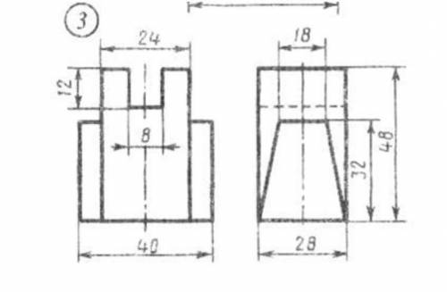 построить третий вид детали,а также изометрическую проекцию.