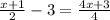 \frac{x+1}{2} -3=\frac{4x+3}{4}