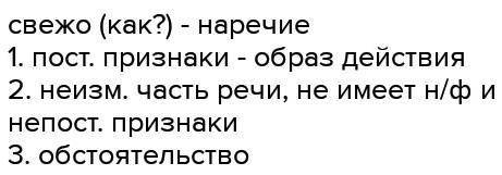 Марфологический разбор слова свежо​