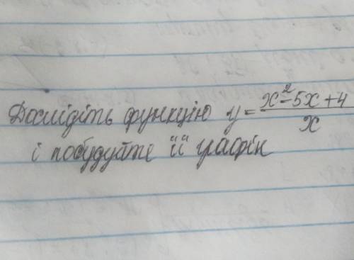 Дослідіть функцію і побудуйте її графік. На фото