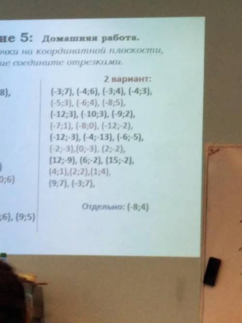 Отметьте на координатой плоскости точки и соедините их отрезками