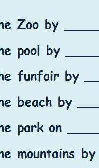 we can go to the Zoo by... we can go to the pool by... we can go to the fanfair by... we can go to t