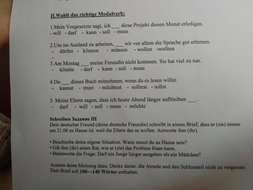 Wahlt das richtige modalverb