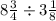 8 \frac{3}{4} \div 3 \frac{1}{8}