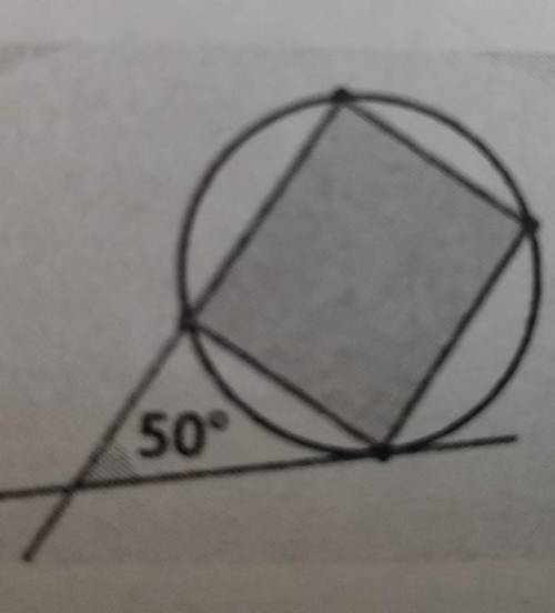 В окружность вписан прямоугольник. К этой окружности в его вершине провеликасательную. Найдите угол
