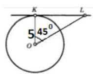 KL - касательная к окружности. Найдите длину стороны KL треугольника KOL.