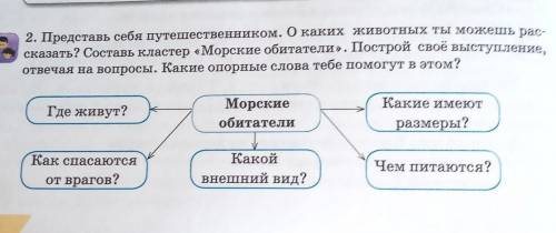 Выбрать любого морского обитателя и сделать по нему кластер​