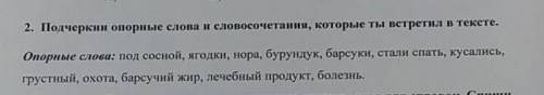 Подчеркни опорные слова и словосочетания которые ты встретил в тексте опорные слова ​