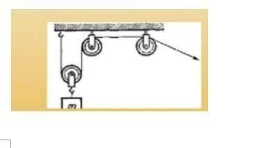 Какую силу тяги надо приложить к веревке ,перекинутой через блок ( смотри рисунок ) чтобы поднять гр