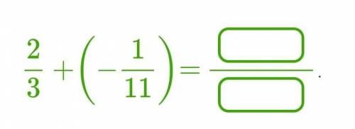 Выполни сложение дробей с разными знаменателями  (если результат отрицательный, минус поставь в числ