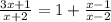 \frac{3x + 1}{x + 2} = 1 + \frac{x - 1}{x - 2}