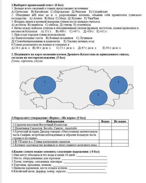 Соч по Истории Казахстана 5класс ​