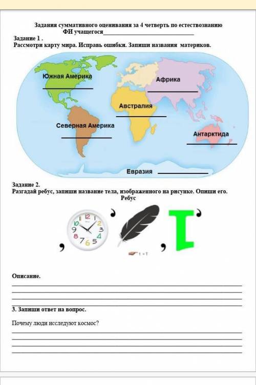 СОч по естествознанию за 4 класс 4 четверть ​