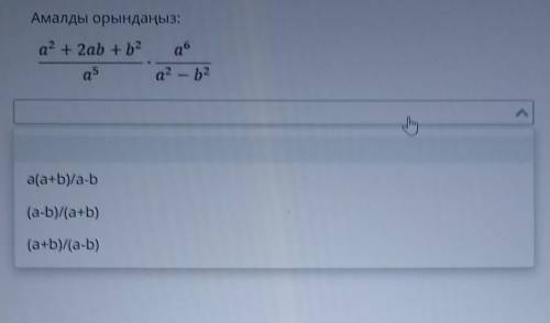 Амалды орындаңыз:a2 + 2ab+b2аба2 – b2a5алгебра тжб​