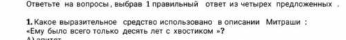 Какое выразительное средство использовано в описании мираши Ему было всего только 10 лет с хвостико