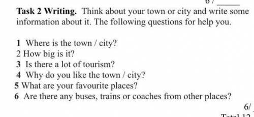 1 Where is the town/city? 2 How big is it?3 Is there a lot of tourism?4 Why do you like the town/cit