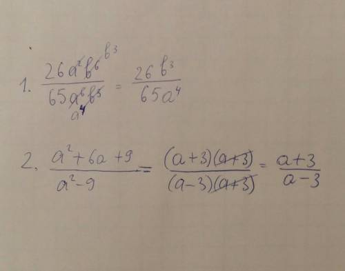 1. сократите дробь. 2. упростить дробь.​