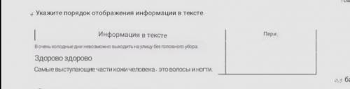 4. Укажите порядок отображения информации в тексте. Информация в текстеВ очень холодные дни невозмож