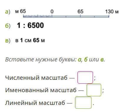 Установите соответствие между масштабом и его видом