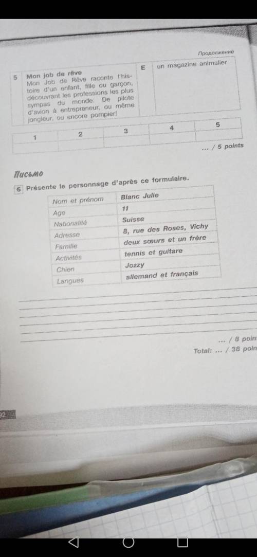 здравствуйте, у нас контролна работа по франц яз. я вообще не понимаю этот предмет с 6 заданием.