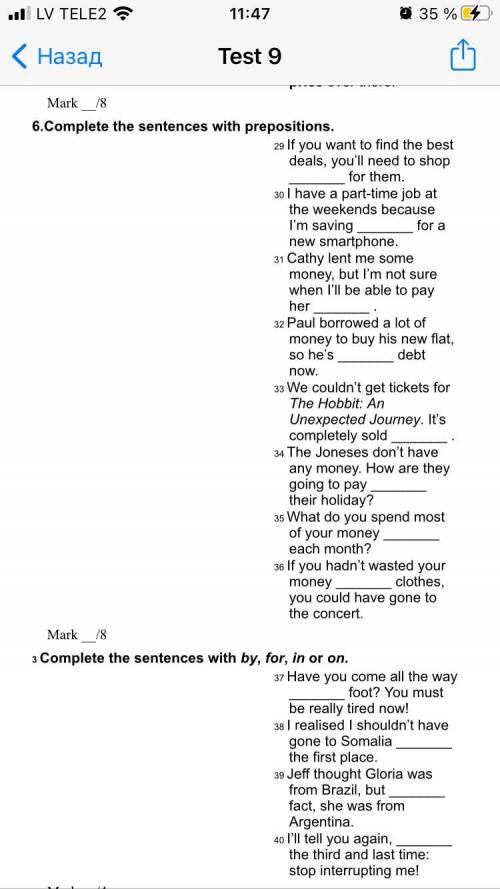 Solutions intermediate progress test 9 a