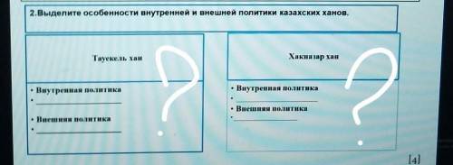 2.Выделите особенности внутренней и внешней политики казахских ханов. Тауекел ханХакназар хан• Внутр