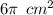 6\pi \: \: {cm}^{2}