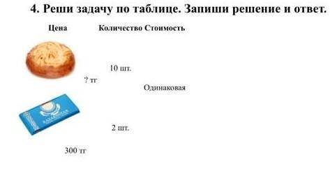 Реши задачу по таблице.Запиши решение и ответ​