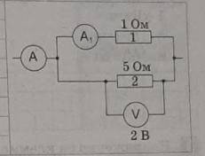Пользуясь рисунком, определите показания амперметров А и А1. (Решение обязательно)