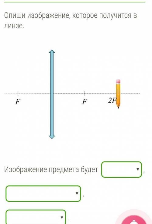 1.опишите какое получится изображение ​