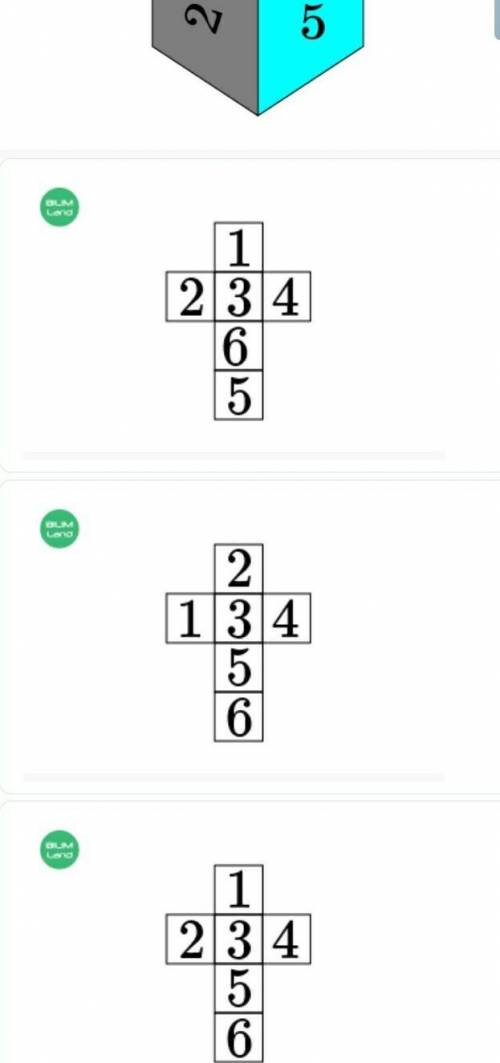 сверху на кубике 3 найди развёртку ​