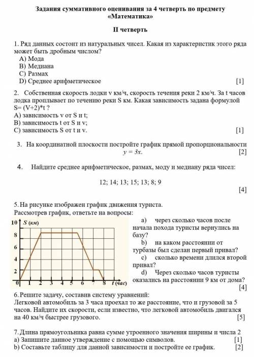 соч 6 класс математика 4 четверть ​