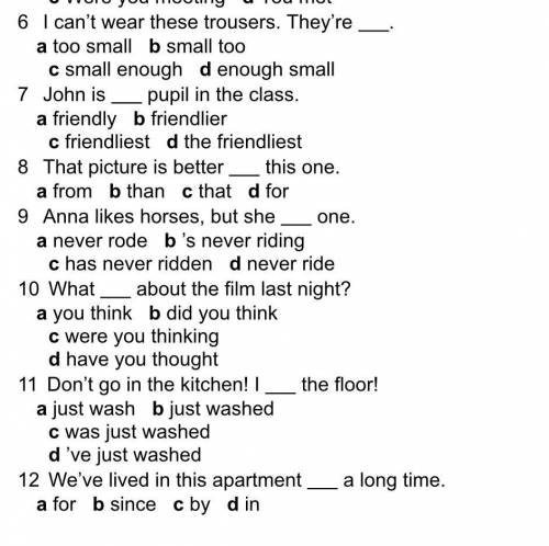 Part 1 Grammar Choose the correct answers. 1​I never fish. I hate it! ​a eat b eats c eating d am e