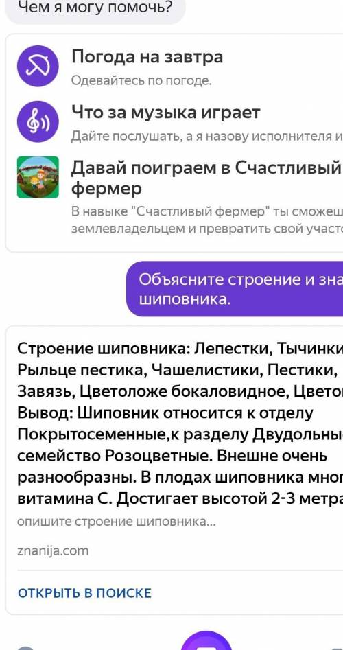 Объясните строение и значение шиповника . кратко ​