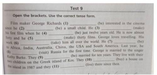 Open the brackets.Use the correct tense form. ​