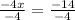 \frac{-4x}{-4}=\frac{-14}{-4}