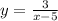 y = \frac{3}{x - 5}