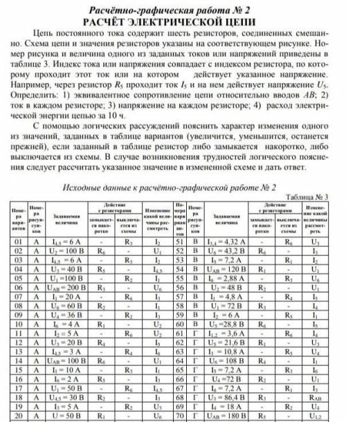 Расчетно-графическая работа про постоянный ток, нужен только 20 вариант ​