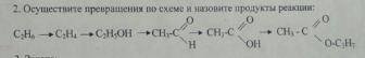 Осуществите превращения по схеме и назовите продукты реакции