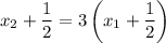 x_2+\dfrac{1}{2} =3\left(x_1+\dfrac{1}{2}\right)