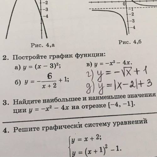 Только №2 Постройте графики функции: